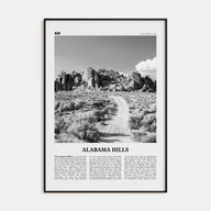 Alabama Hills Travel B&W Poster