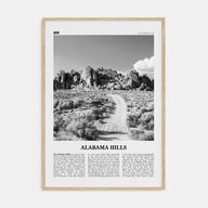 Alabama Hills Travel B&W Poster