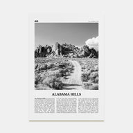 Alabama Hills Travel B&W Poster
