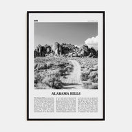Alabama Hills Travel B&W Poster