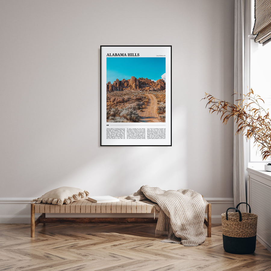 Alabama Hills Travel Color Poster