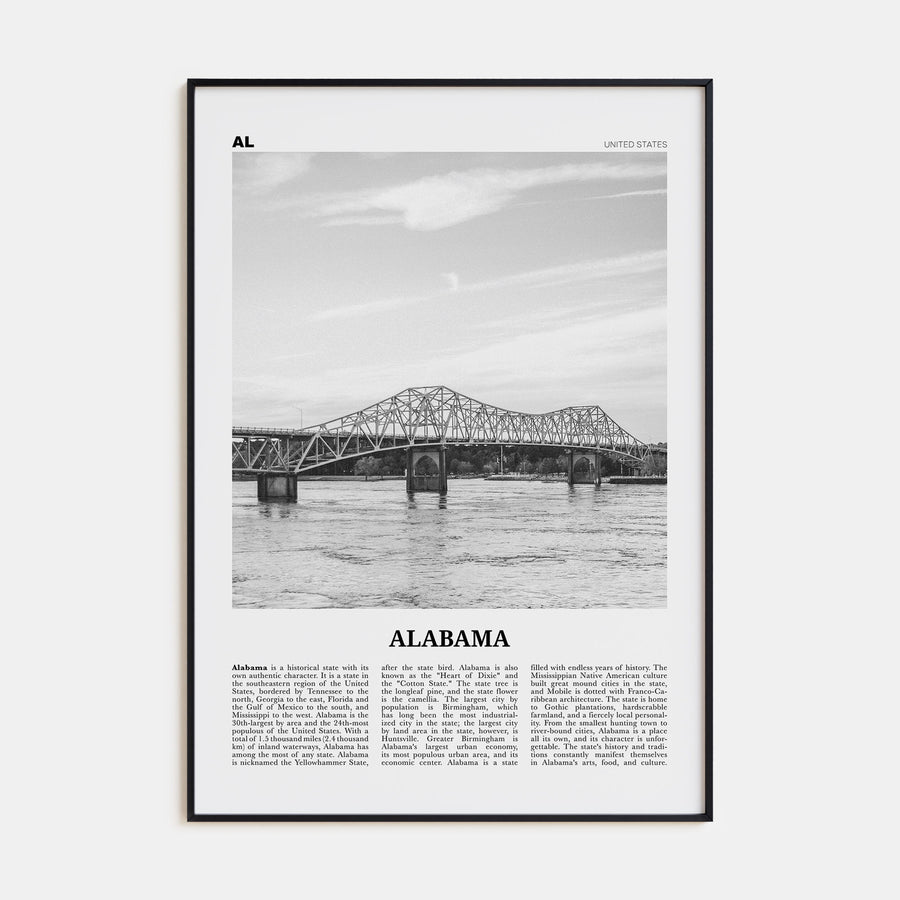 Alabama Travel B&W No 2 Poster