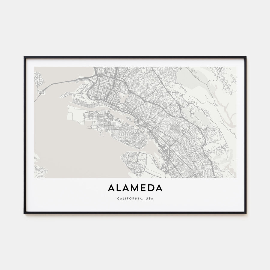 Alameda Map Landscape Poster