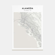 Alameda Map Portrait Poster