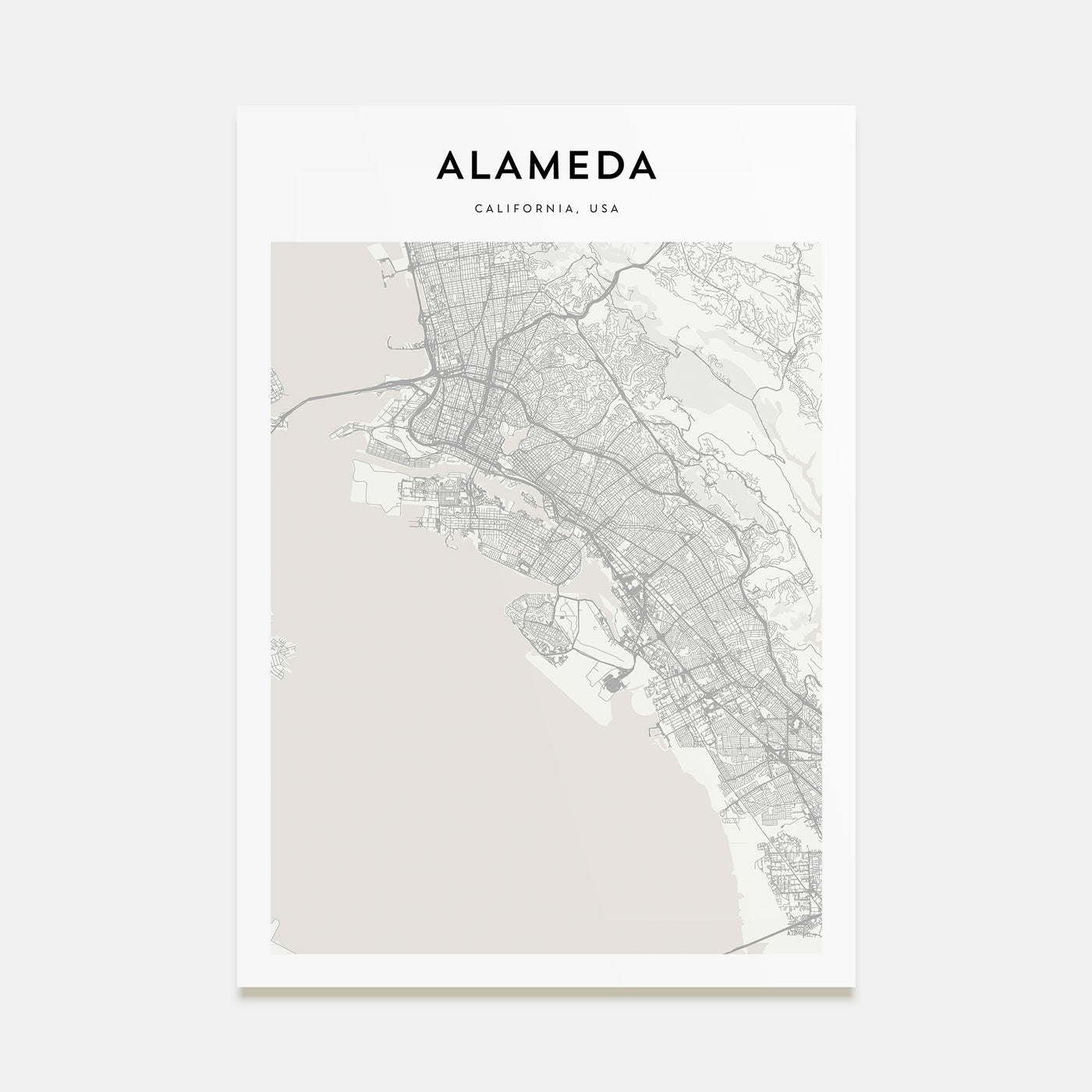 Alameda Map Portrait Poster