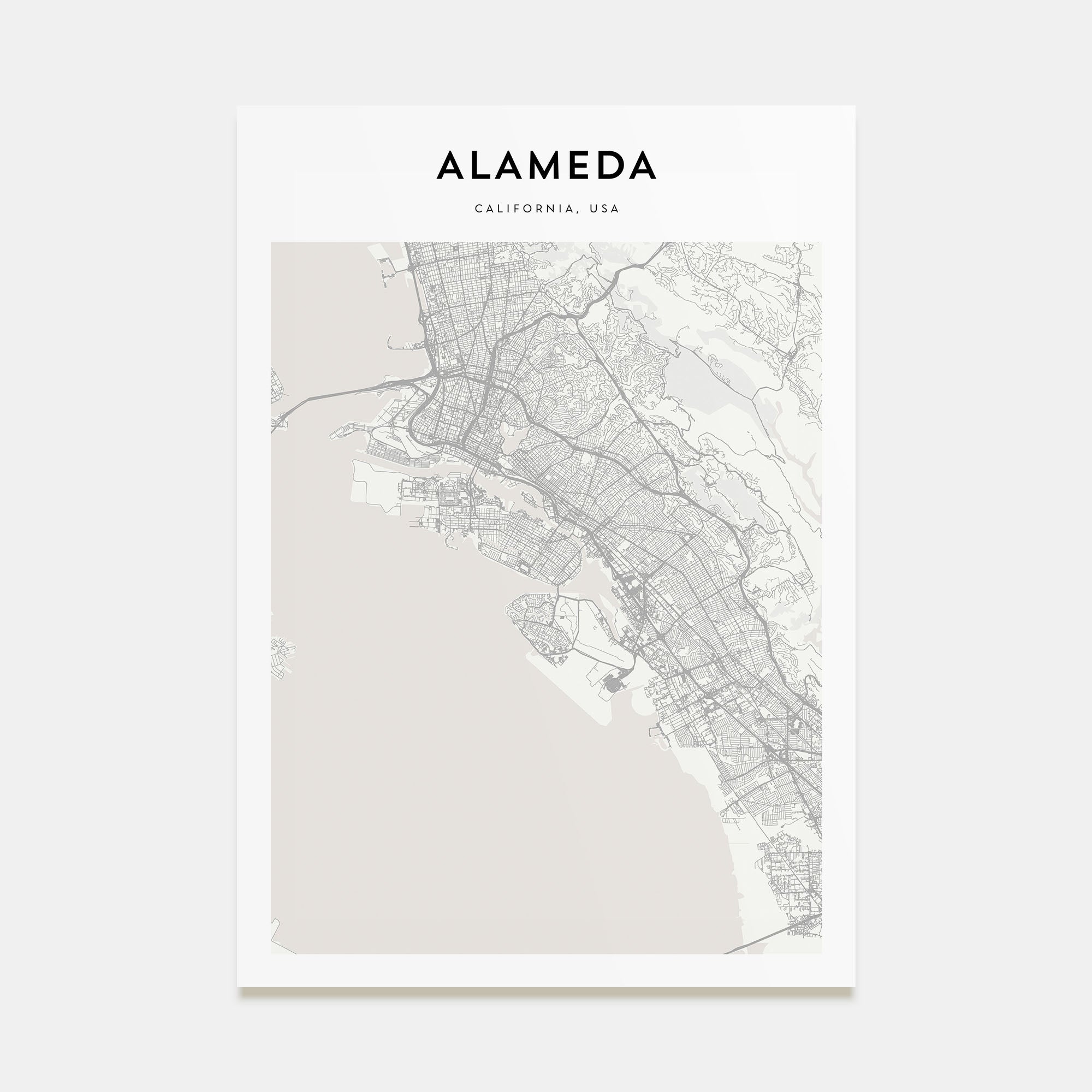 Alameda Map Portrait Poster