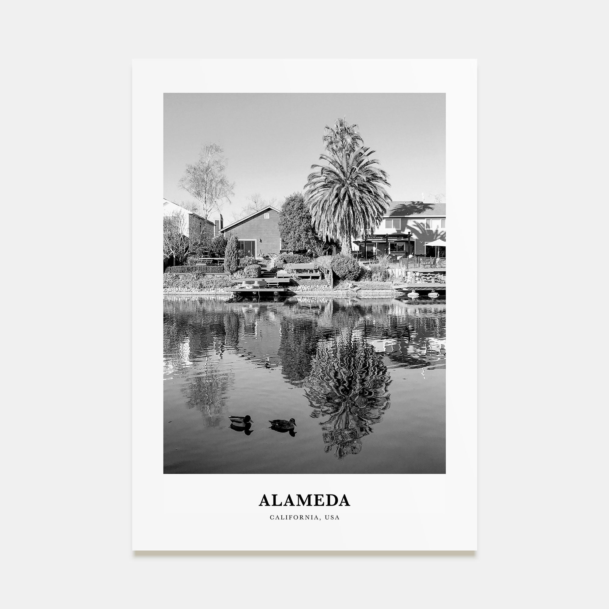 Alameda Portrait B&W Poster