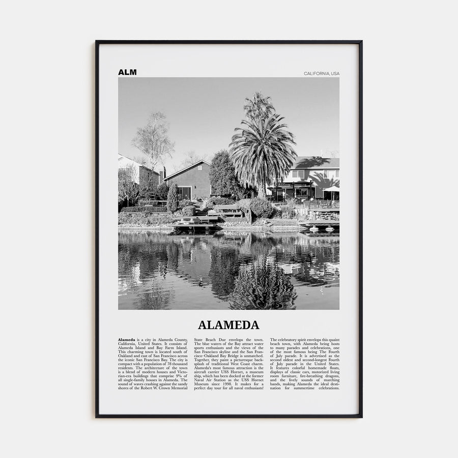 Alameda Travel B&W Poster