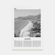 Alanya Travel B&W Poster