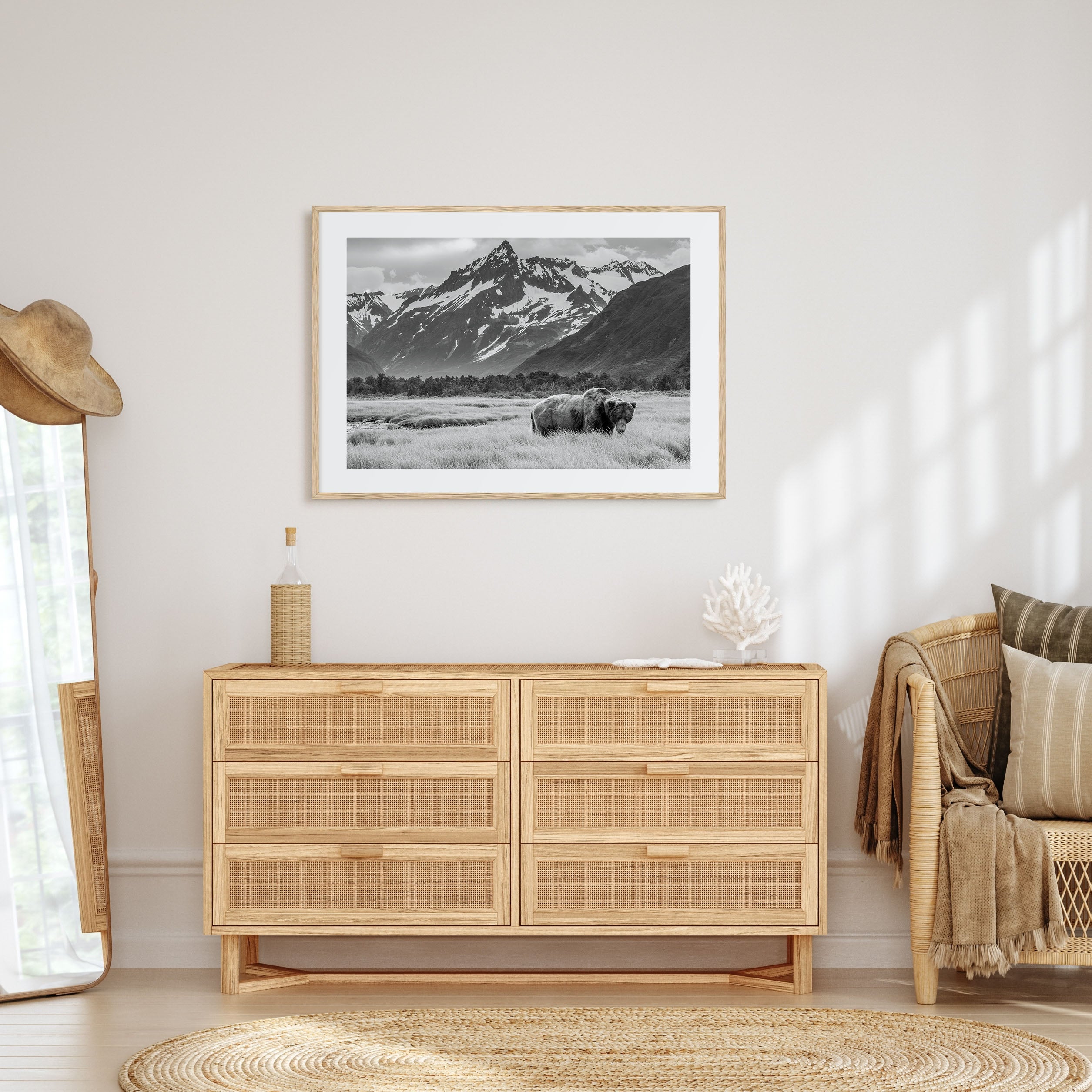 Alaska Landscape B&W Poster