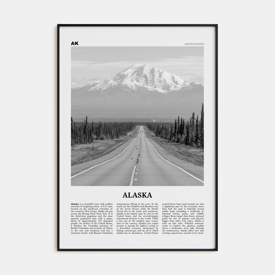 Alaska Travel B&W No 1 Poster