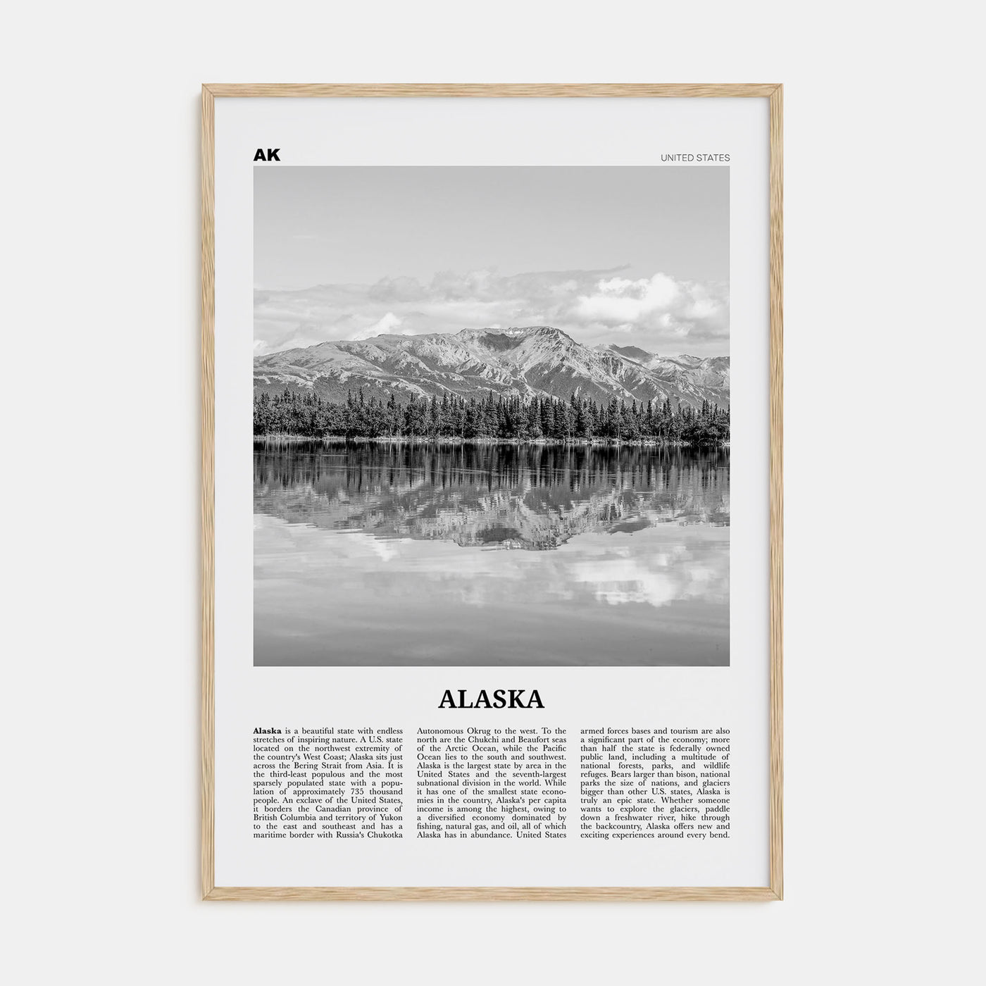 Alaska Travel B&W No 2 Poster