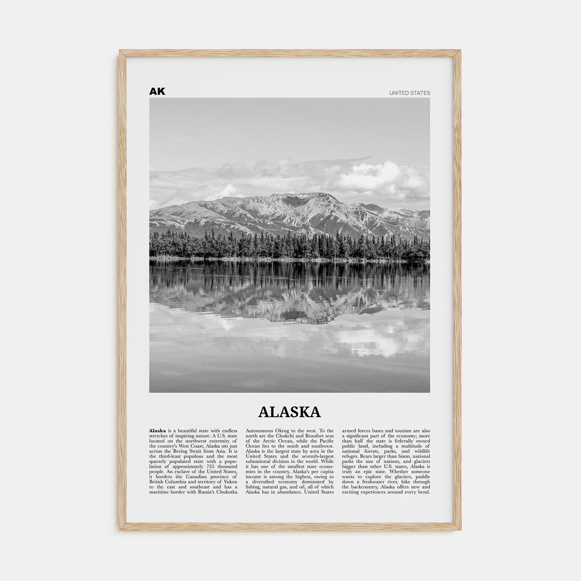 Alaska Travel B&W No 2 Poster