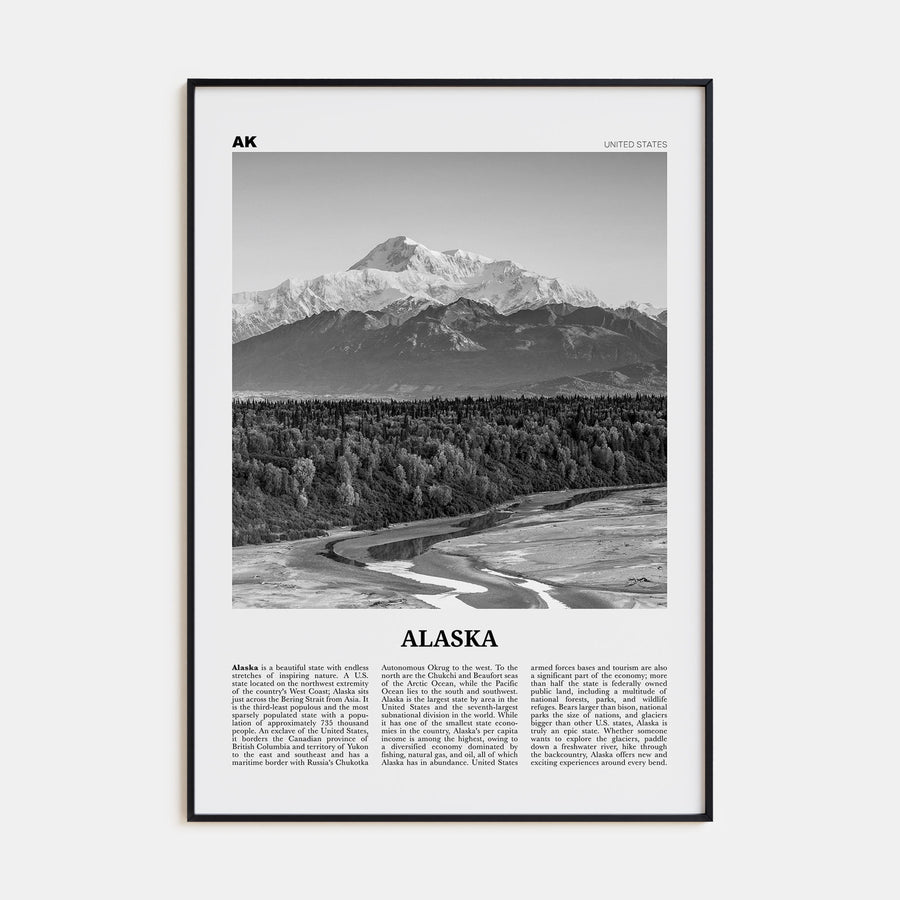 Alaska Travel B&W No 3 Poster