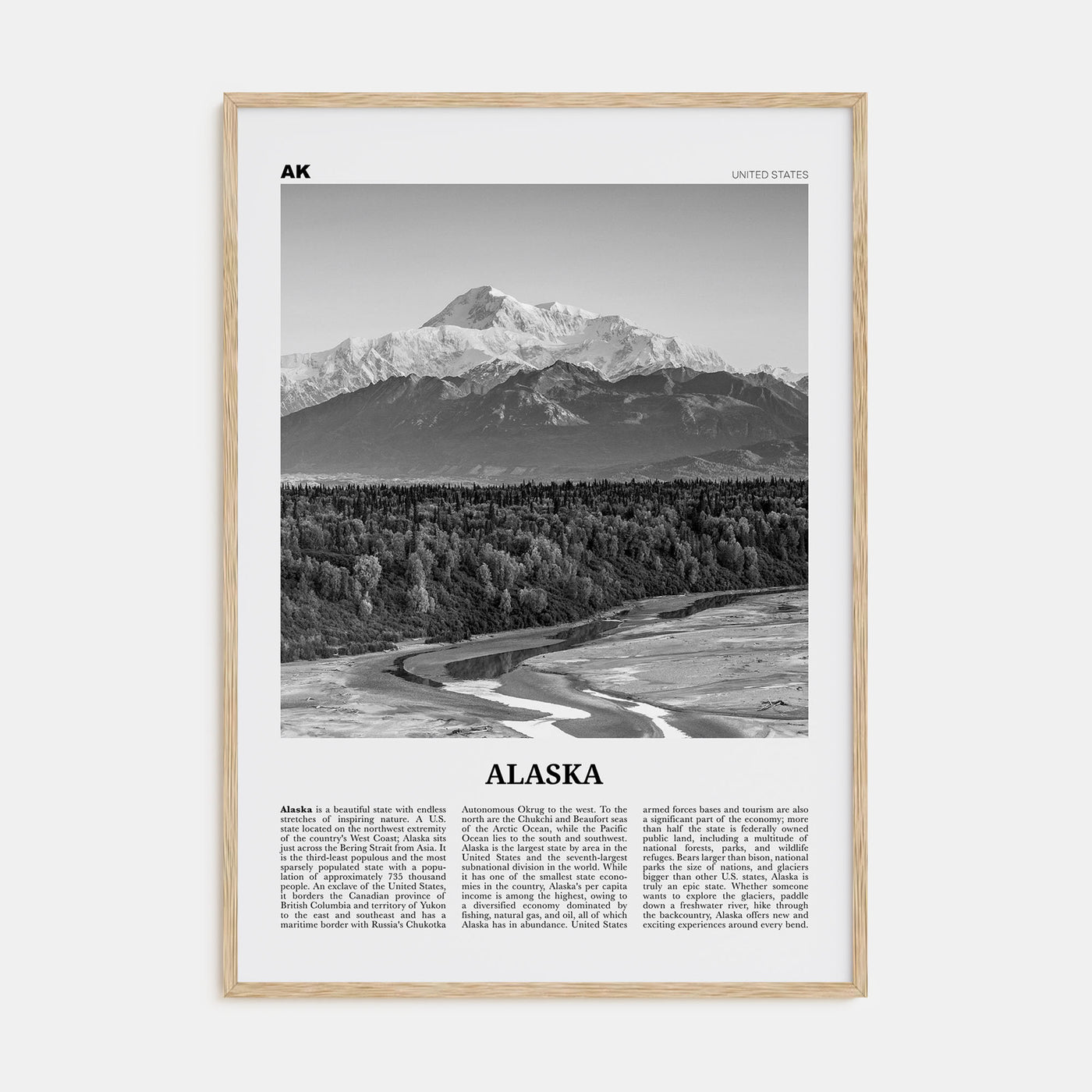 Alaska Travel B&W No 3 Poster