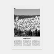 Albacete Travel B&W Poster