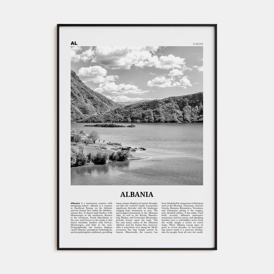 Albania Travel B&W No 1 Poster