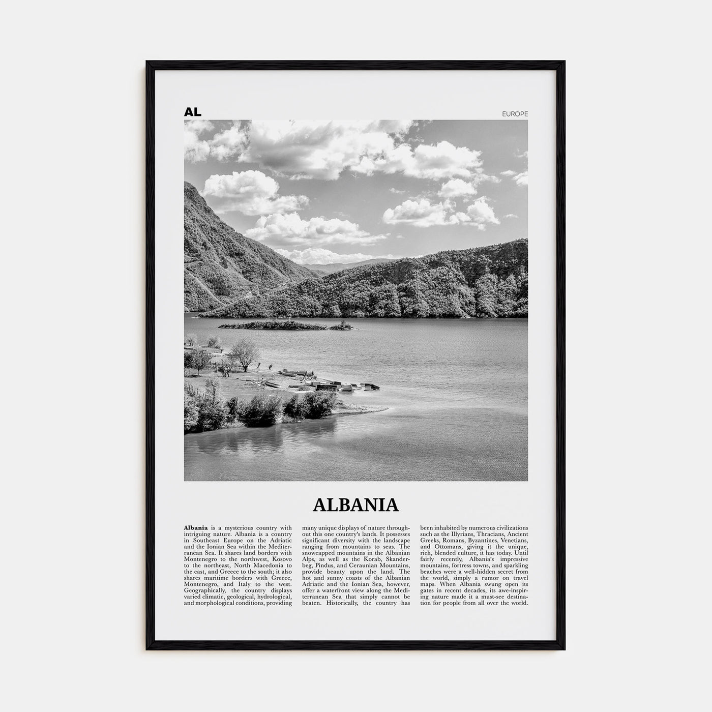 Albania Travel B&W No 1 Poster