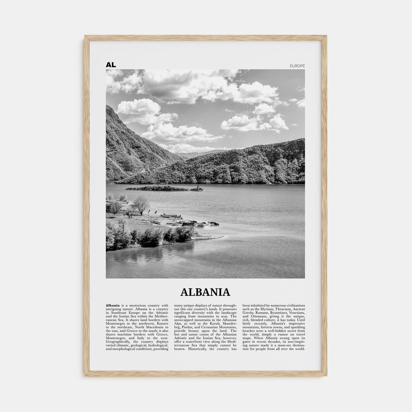 Albania Travel B&W No 1 Poster