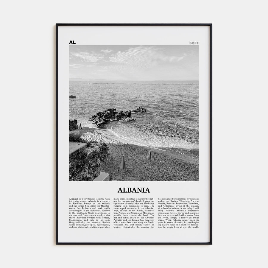 Albania Travel B&W No 2 Poster