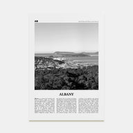 Albany, Australia Travel B&W Poster