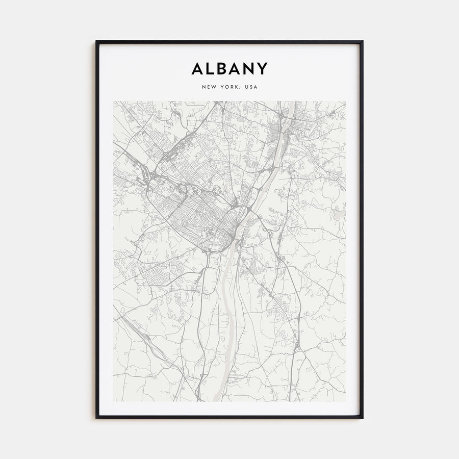 Albany, New York Map Portrait Poster