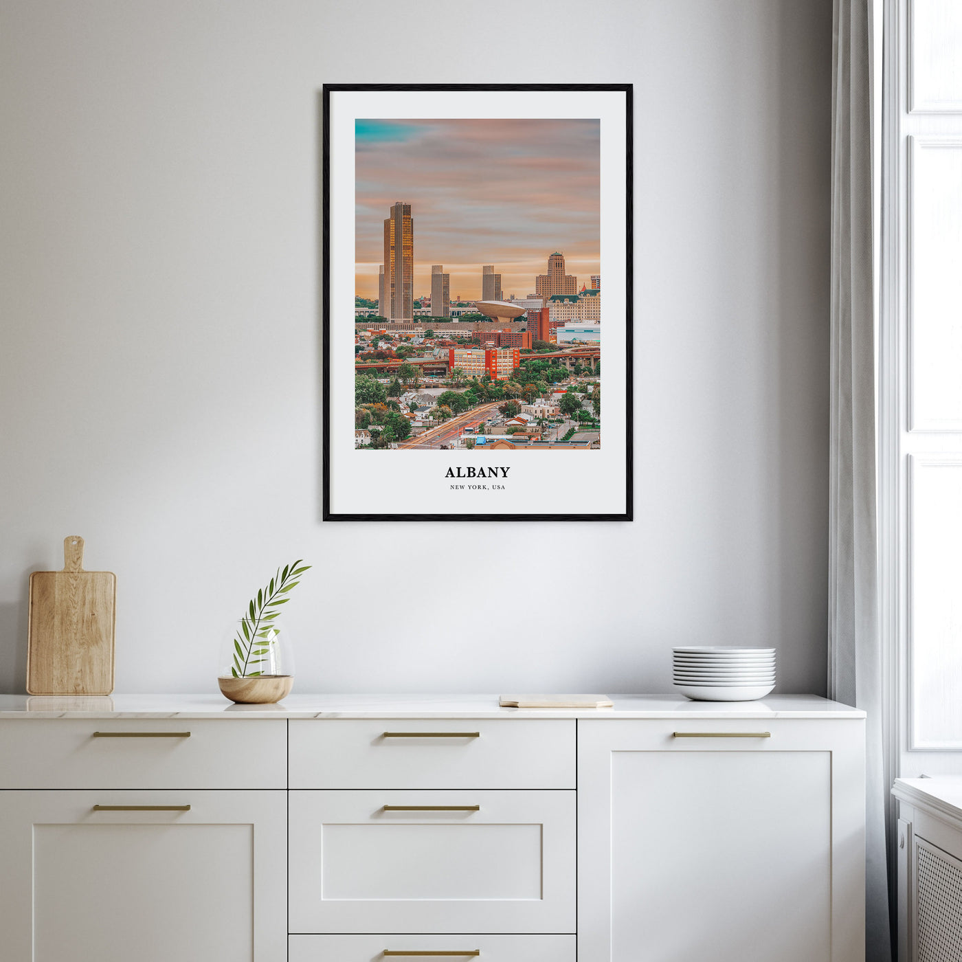 Albany, New York Portrait Color Poster
