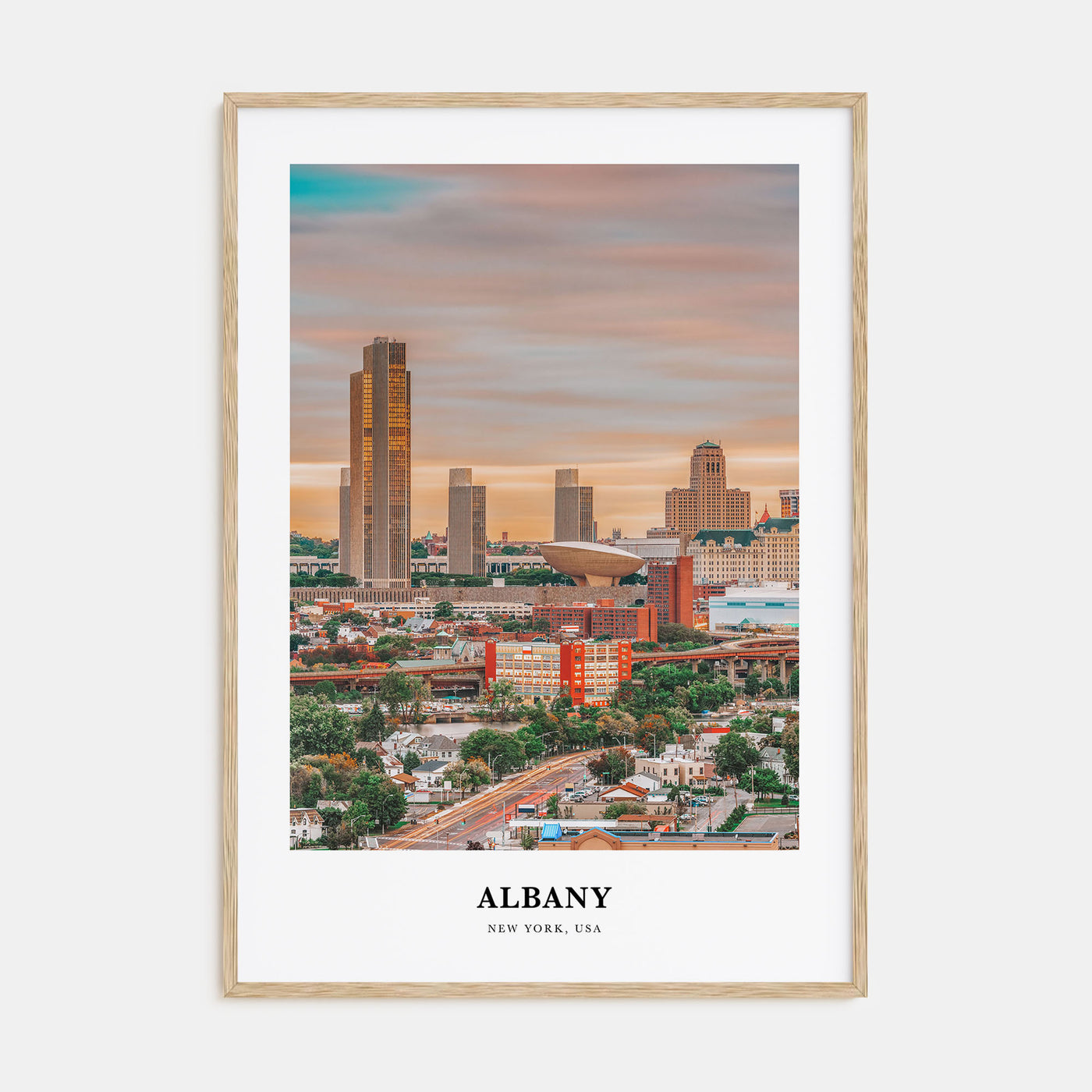 Albany, New York Portrait Color Poster