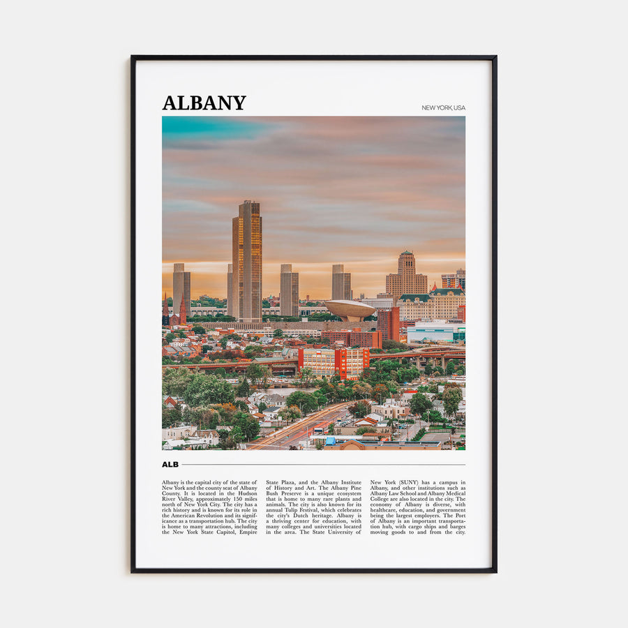 Albany, New York Travel Color Poster