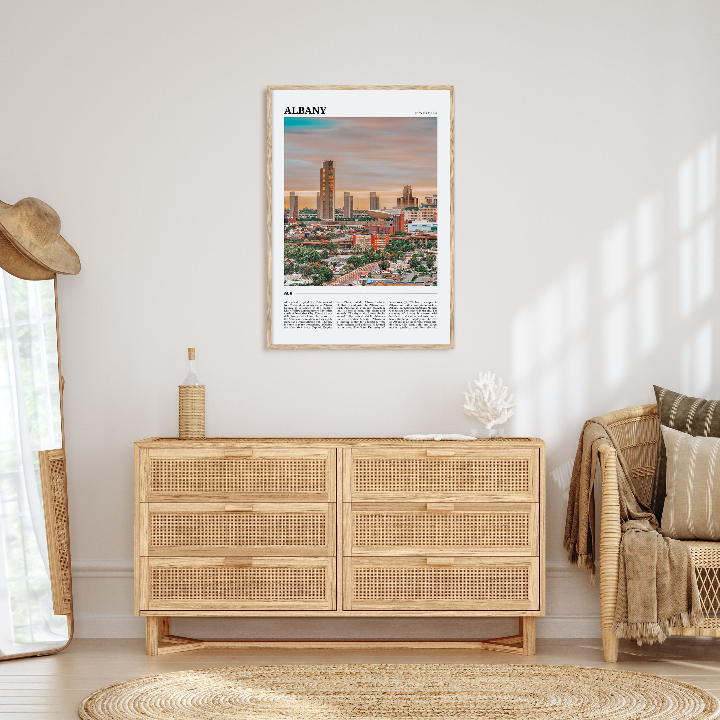 Albany, New York Travel Color Poster