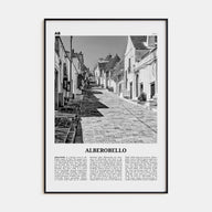 Alberobello Travel B&W Poster