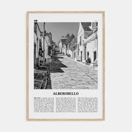 Alberobello Travel B&W Poster