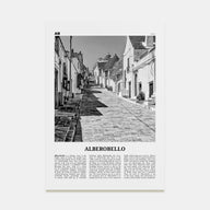 Alberobello Travel B&W Poster