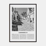 Alberobello Travel B&W Poster