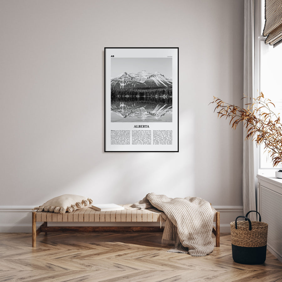Alberta Travel B&W Poster
