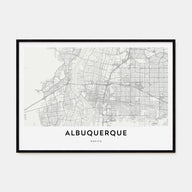 Albuquerque Map Landscape Poster