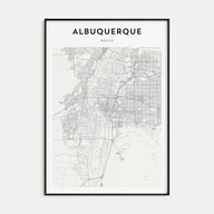 Albuquerque Map Portrait Poster
