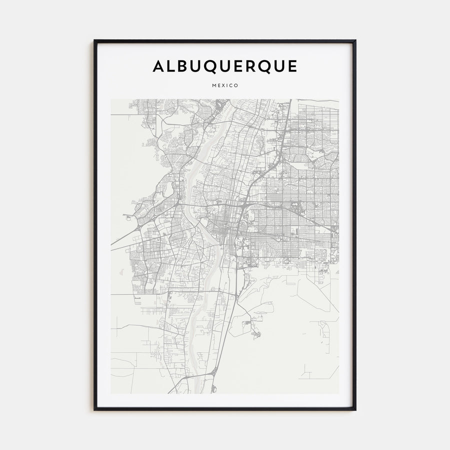Albuquerque Map Portrait Poster