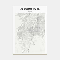Albuquerque Map Portrait Poster