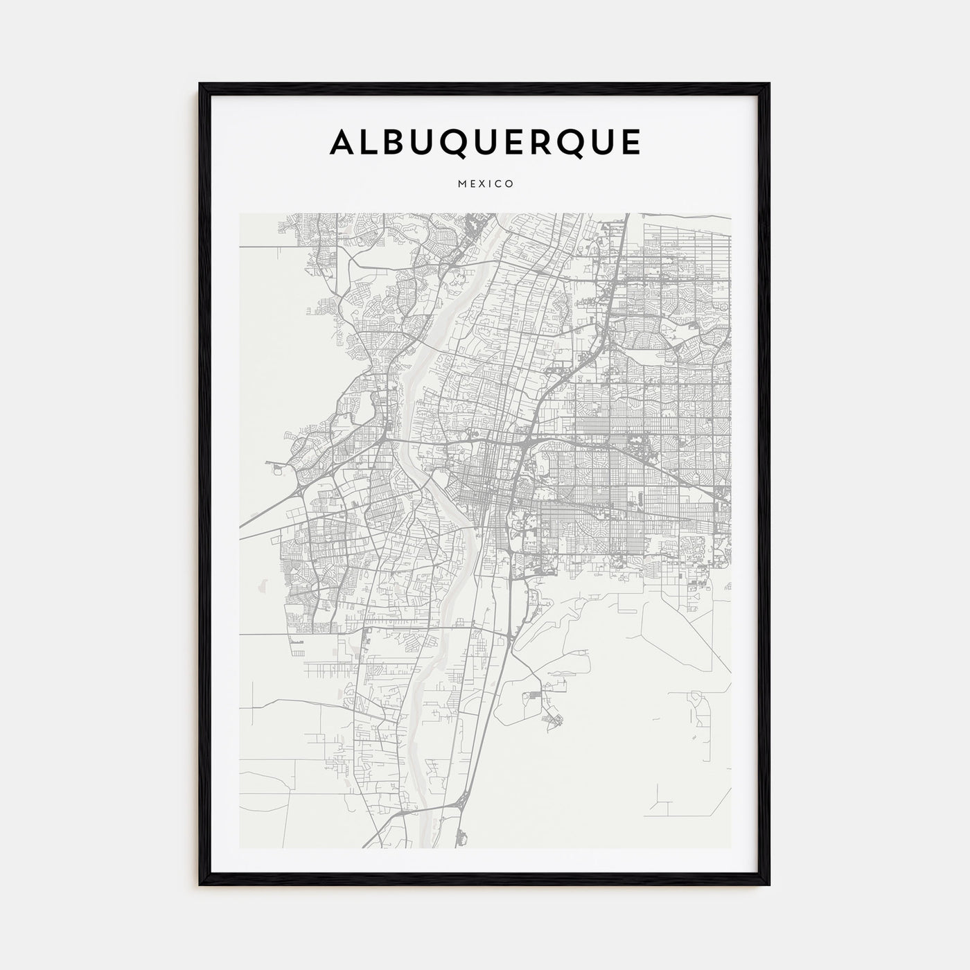Albuquerque Map Portrait Poster