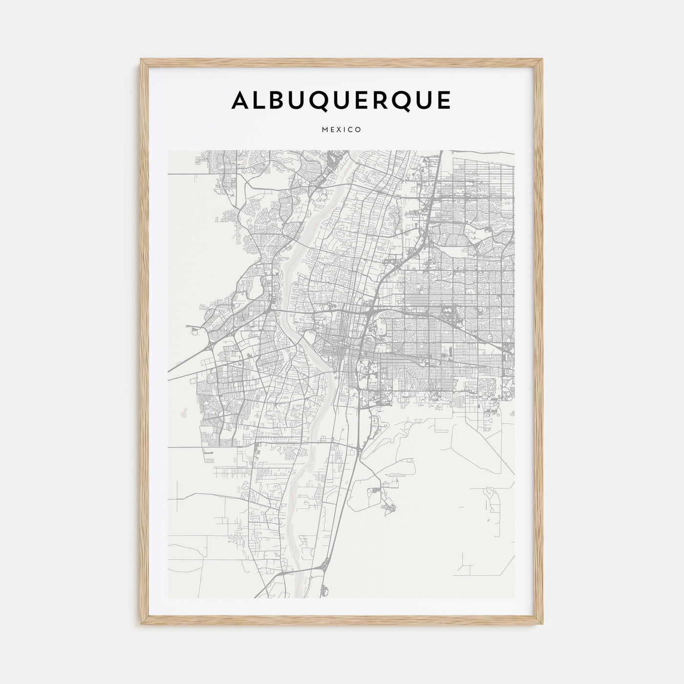 Albuquerque Map Portrait Poster