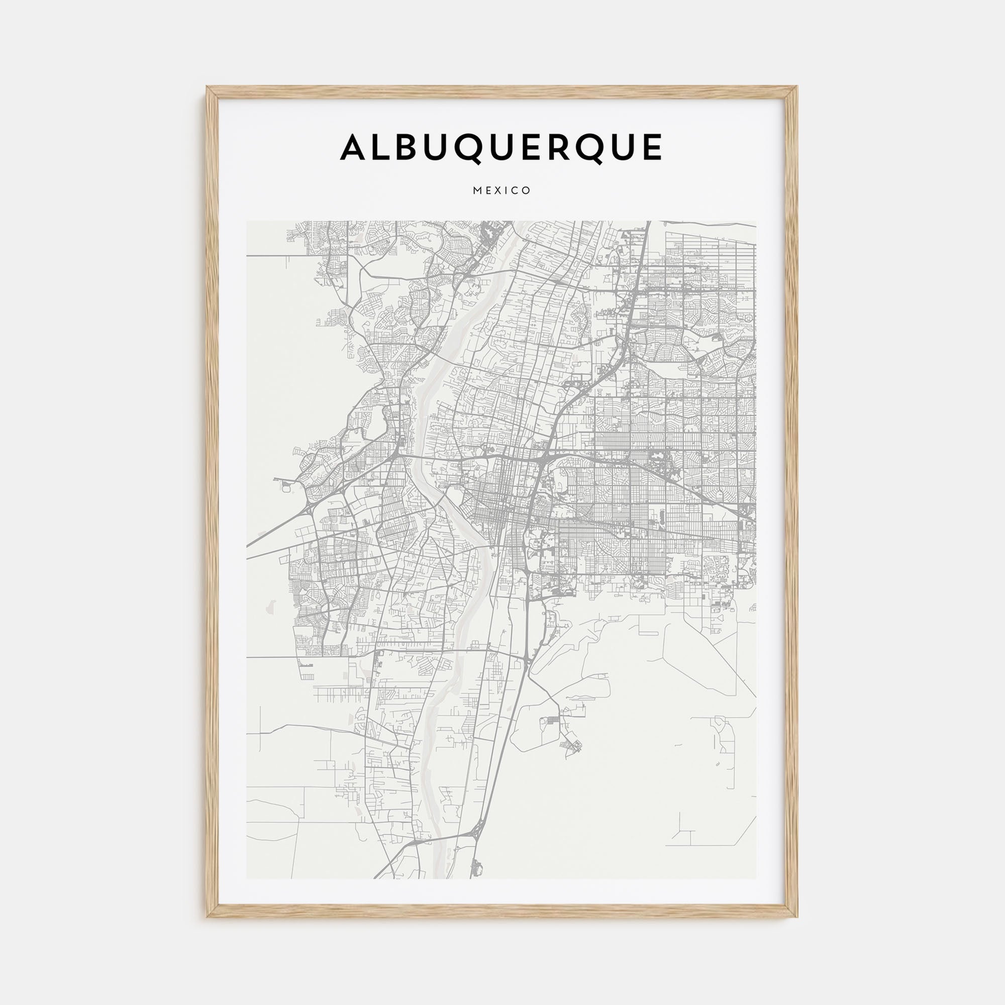 Albuquerque Map Portrait Poster