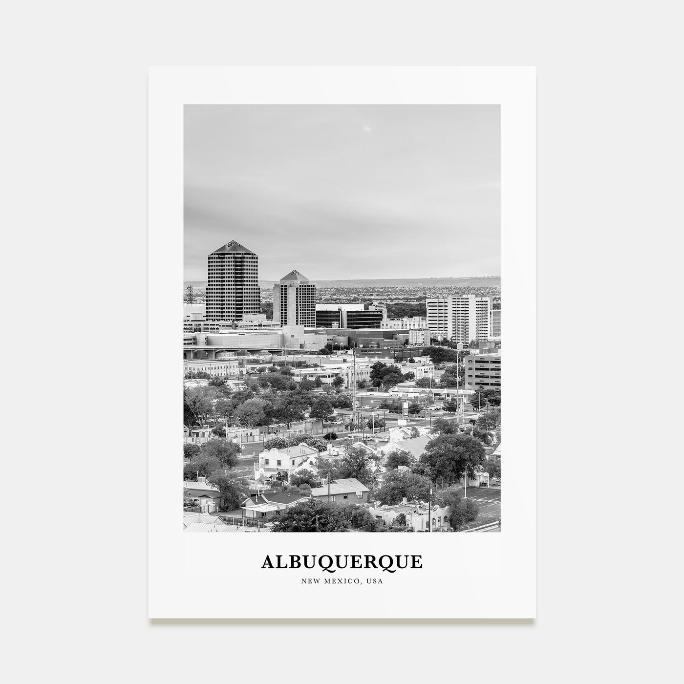 Albuquerque Portrait B&W Poster