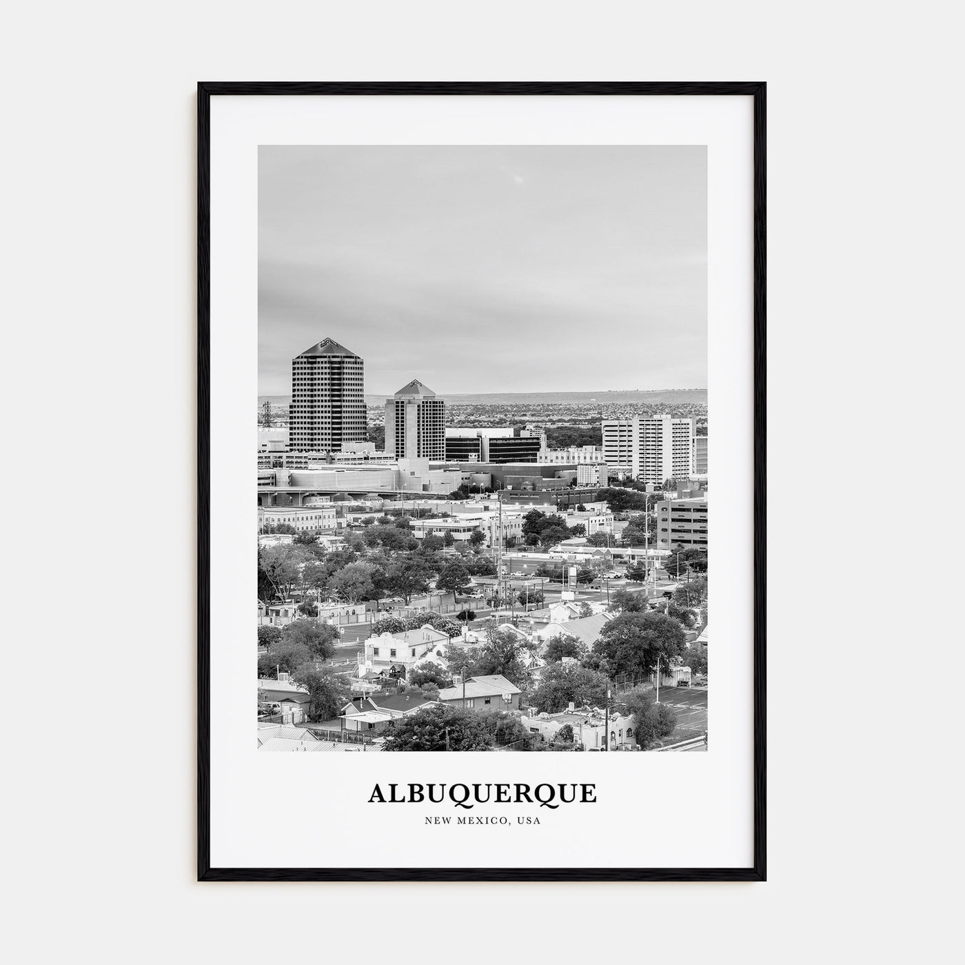 Albuquerque Portrait B&W Poster