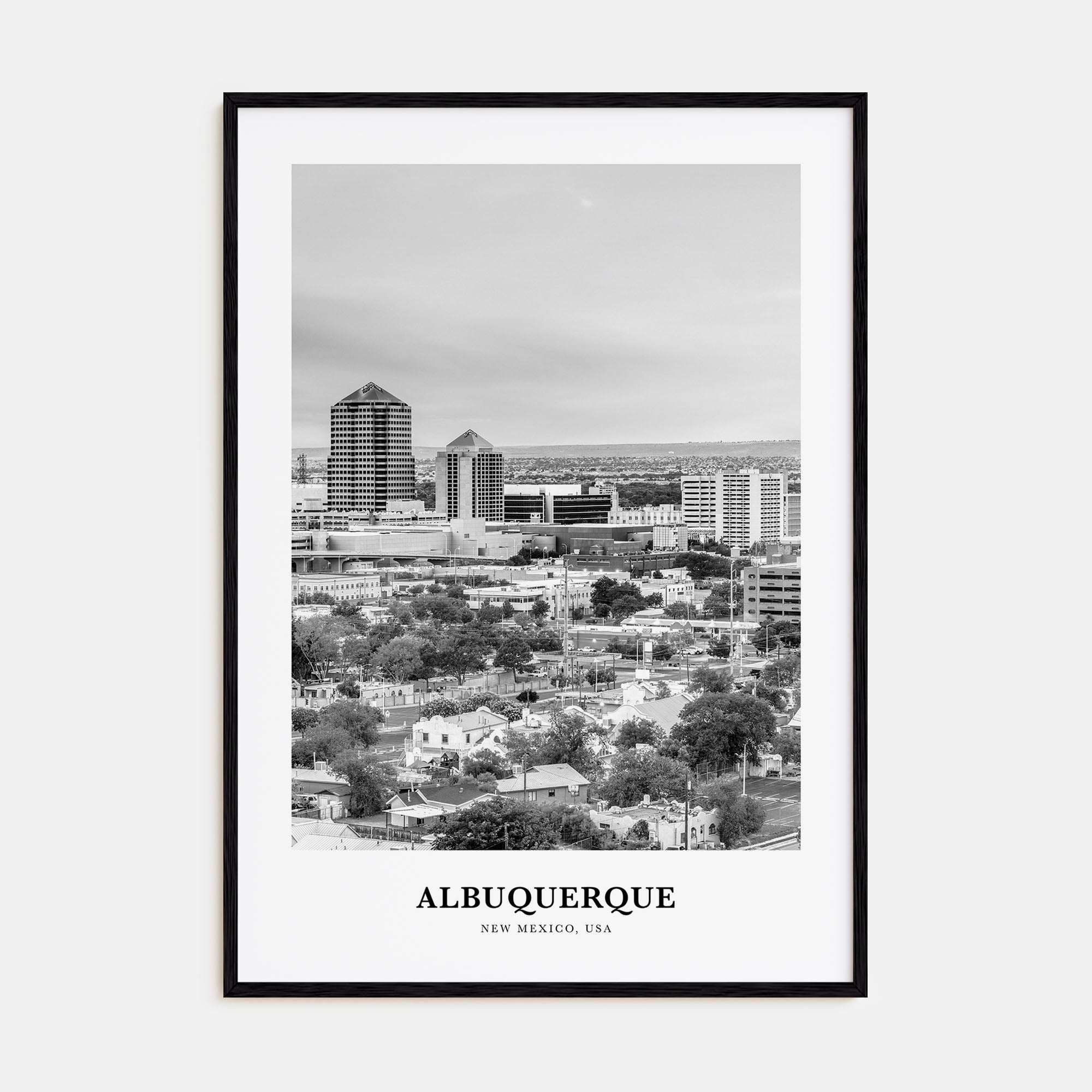 Albuquerque Portrait B&W Poster
