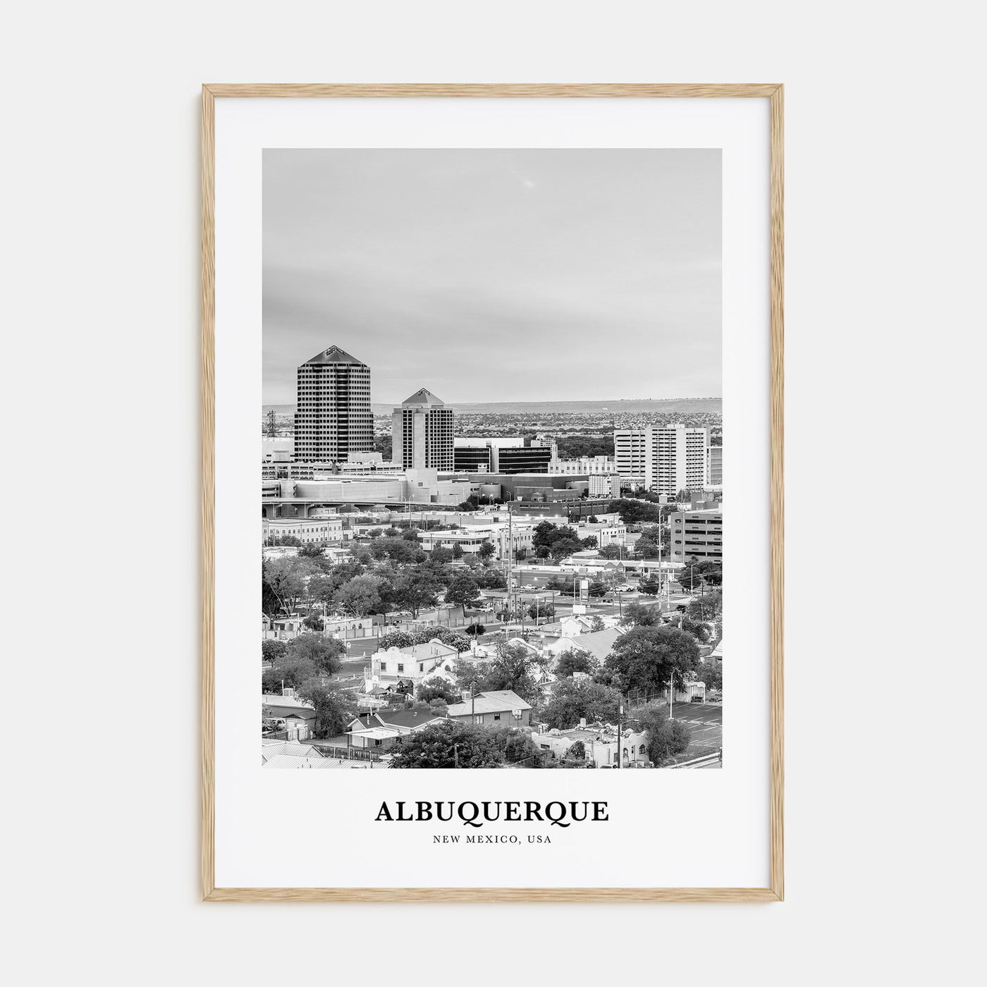 Albuquerque Portrait B&W Poster
