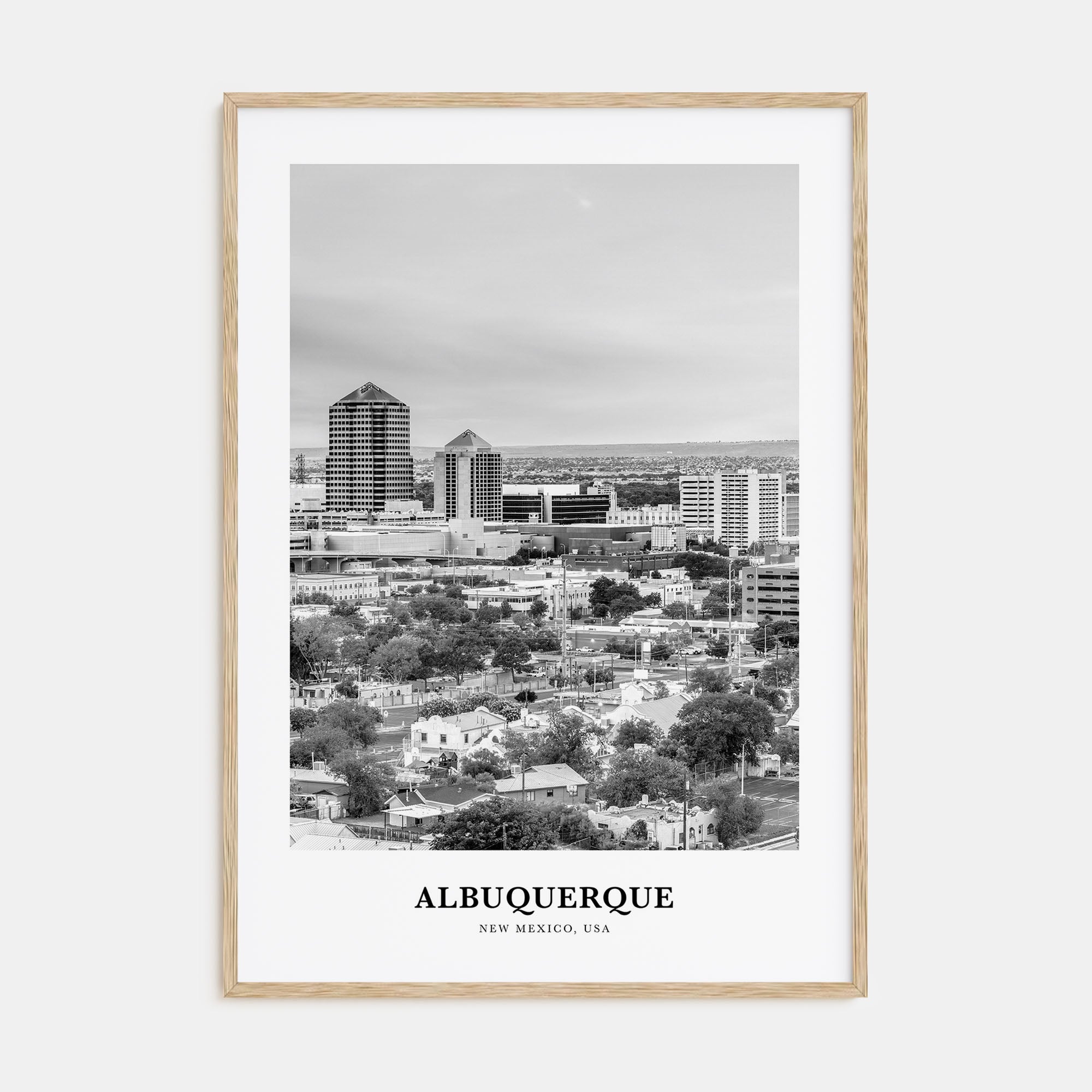 Albuquerque Portrait B&W Poster