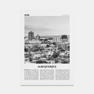 Albuquerque Travel B&W Poster