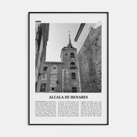 Alcala de Henares Travel B&W Poster