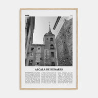 Alcala de Henares Travel B&W Poster